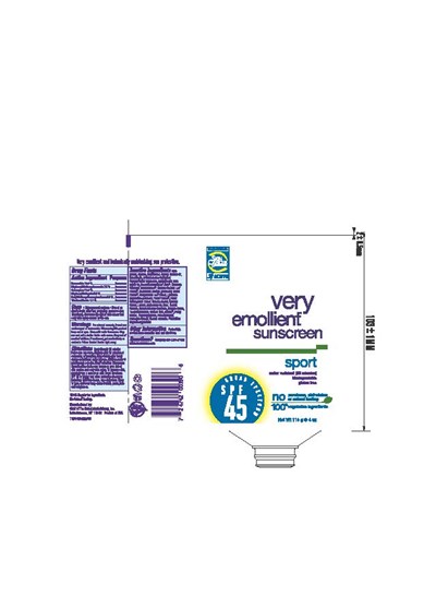 tube label - Alba VE Sunscreen Sport SPF45 tube label